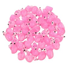 50 Pcs Mini Flamingo Figurines Flamingos Miniature Tiny Resin Animals