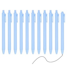 12 Pack Retractable Ballpoint Gel Pens, 0.5mm Fine Point Black Ink, Blue
