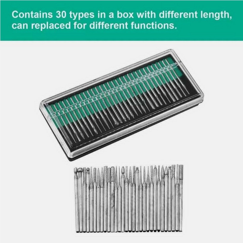 Diamond Burr Bits Drill Set Rotary Multi Tool Accessiories Kit For Dremel 90 PCS