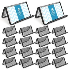 18 Pack Business Card Holder for Desk, Office Desktop Business Card Display