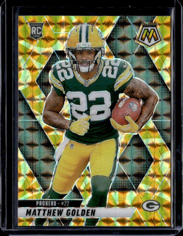 2025 Panini Mosaic #323 Matthew Golden Mosaic Reactive Yellow