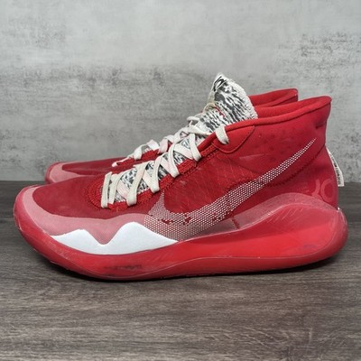 Nike KD 12 Shoes Mens 12 Red White Basketball Sneakers CN9518-601