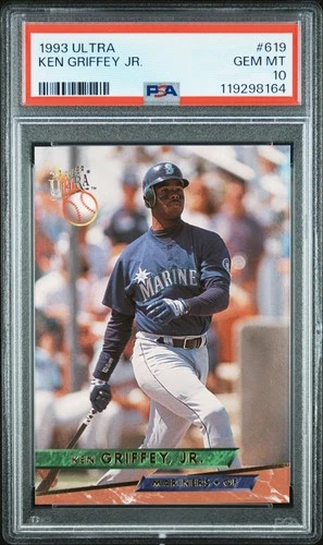 1993 ULTRA #619 KEN GRIFFEY JR. MARINERS HOF 💎 PSA 10 💎