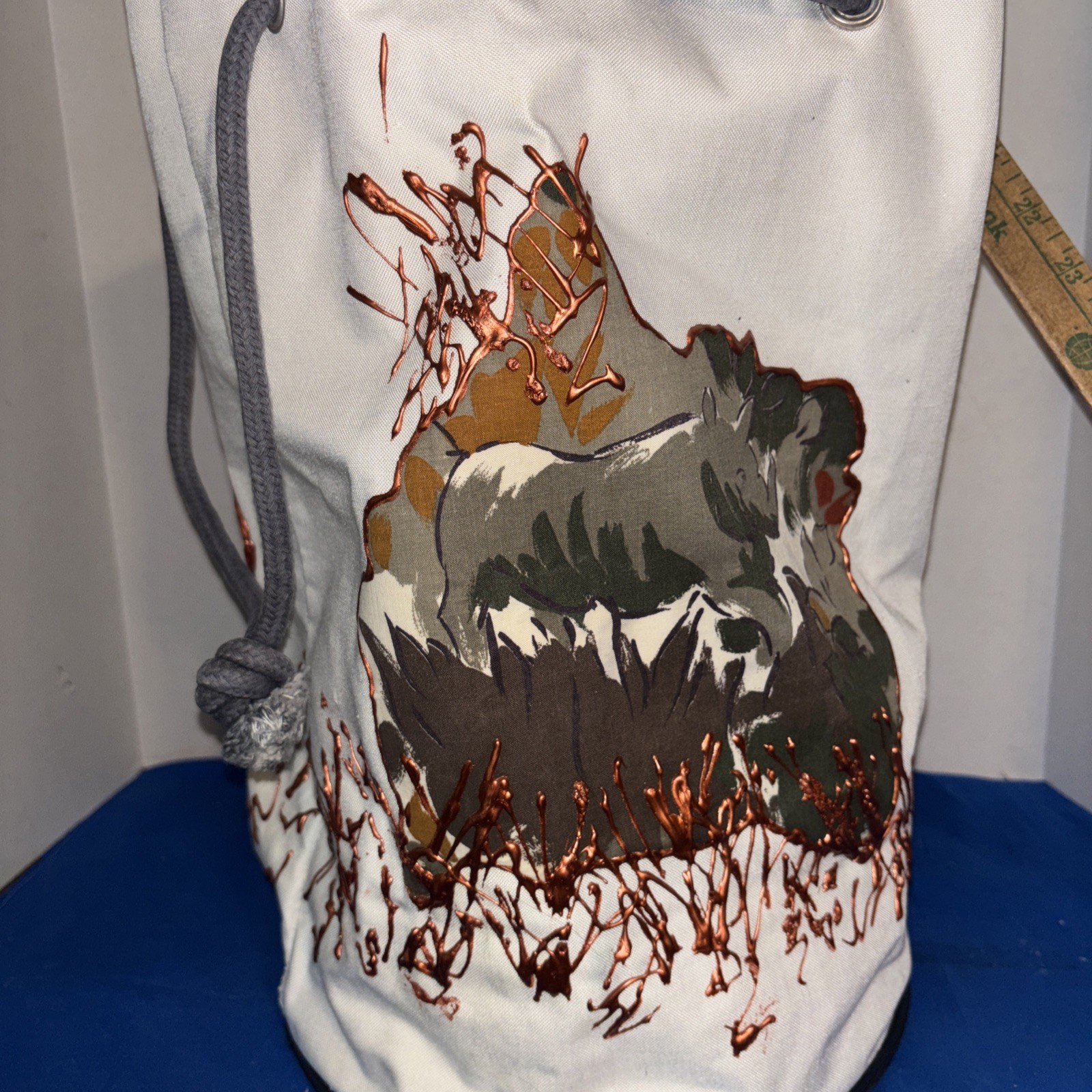 Drawstring Backpack, Bag Purse- Unknown Mark M ??… - image 4