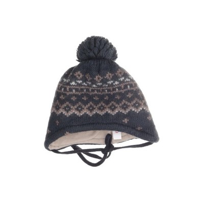 Maximo, Bommelmütze, Größe: ONE SIZE, Wolle, Grau/Beige, Unisex (Kinder) #sts