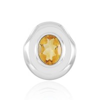 Cavill Citrin AnhäNger 1,54Ct Oval 925 Silber Platin Gelb Schmuck