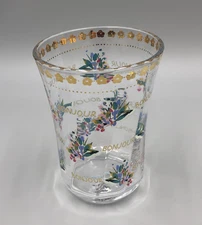 Anthropologie Bonjour Floral Gilded Juice Glass Tumbler