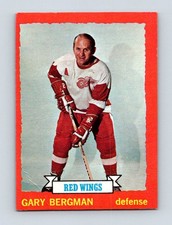 1973-74 Topps #65 Gary Bergman Detroit Red Wings - Crease