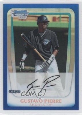 2011 Bowman Chrome Prospects Blue Refractor 58/150 Gustavo Pierre #BCP127 0b5