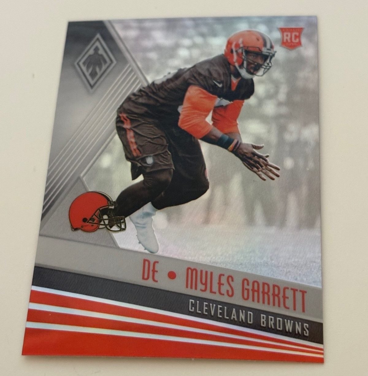 Myles Garrett 2017 Panini Phoenix Silver Foil Rookie Card RC #141 - Browns