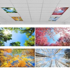 Pack of 4 Fluorescent Light Covers for Ceiling Lights, 4 x 2 Ft, Magnetic Lig...