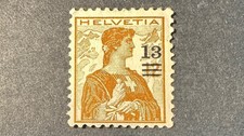 Schweizer Briefmarke - 1915 - Aufbrauchausgabe - Mi.-Nr. 125 - 13/12