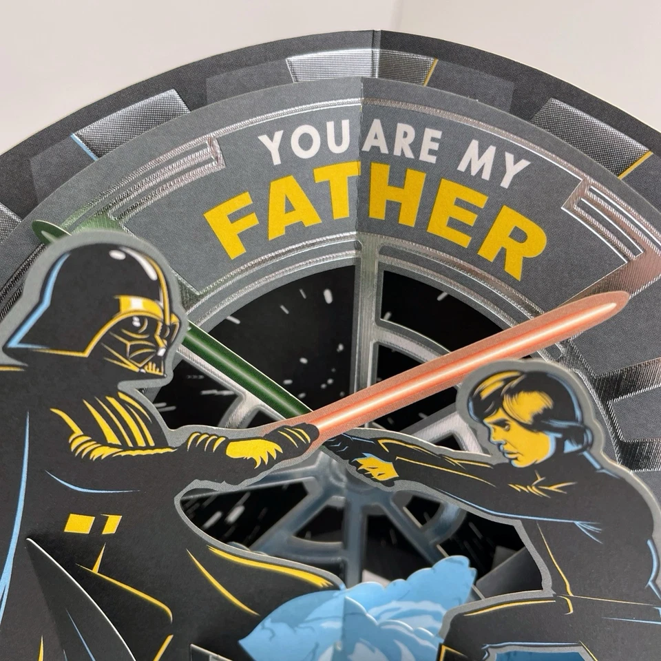 Feliz Día del Padre, Star Wars, Luke Darth Vader Tarjeta de Felicitación Pop Up - NUEVO SELLADO Foto 4 de 4