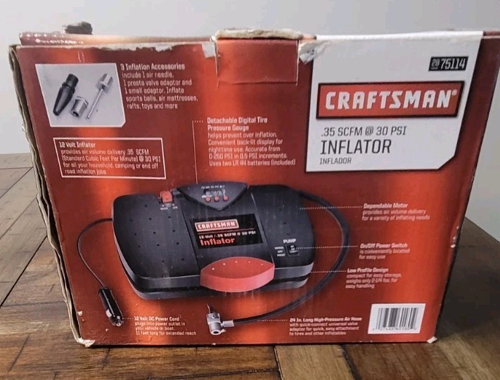 Craftsman 12volt Portable Air Inflator Compressor Digital