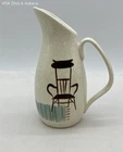 Red Wing USA Provincial Hearthside Hand Painted Ceramic Pitcher Mid Century