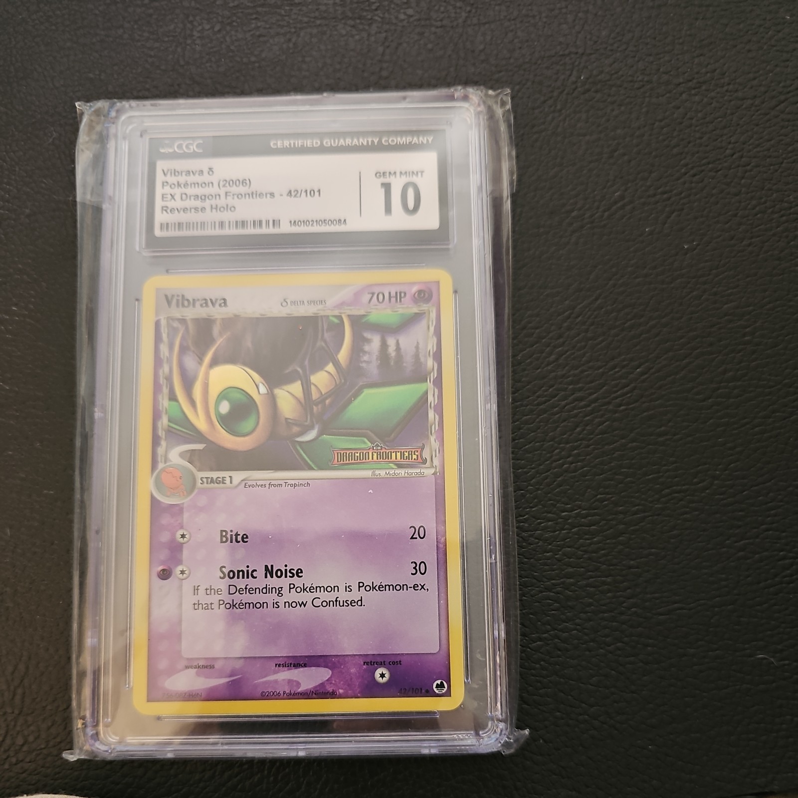 POP 12 Vibrava #42 Vintage,  Dragon Frontiers 2006 CGC 10 Gem Mint GRADED