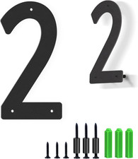 5 Inch House Numbers for Outside, Floating Aluminum Address Numbers, Metal House