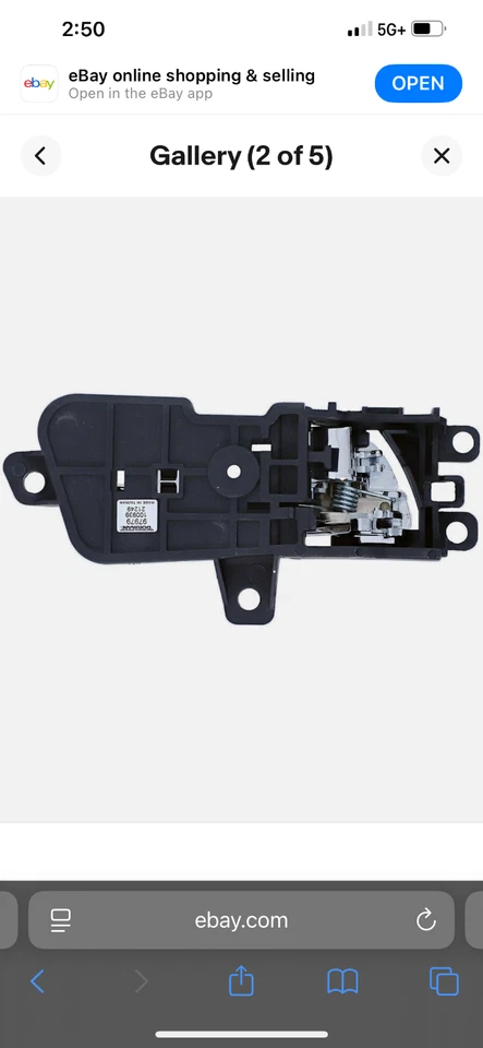 Manija de puerta interior Dorman 97979 se adapta a Hyundai Sonata 11-14 Foto 3 de 4