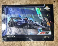 2025 Topps Chrome Formula 1 F1 Base Set 75th Anniversary #90 Carlos Sainz /75