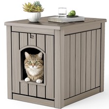 Outdoor Cat House Weatherproof, Gray