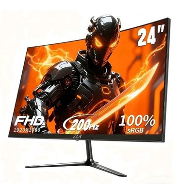 ZZZ 24 Inch Curved Gaming Computer Monitor FHD 1080P 200Hz 144Hz 1ms MPRT 