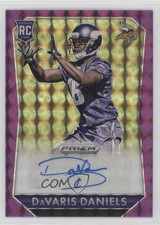 2015 Prizm Rookie Signatures Violet Mosaic 27/30 Davaris Daniels Auto 17h0