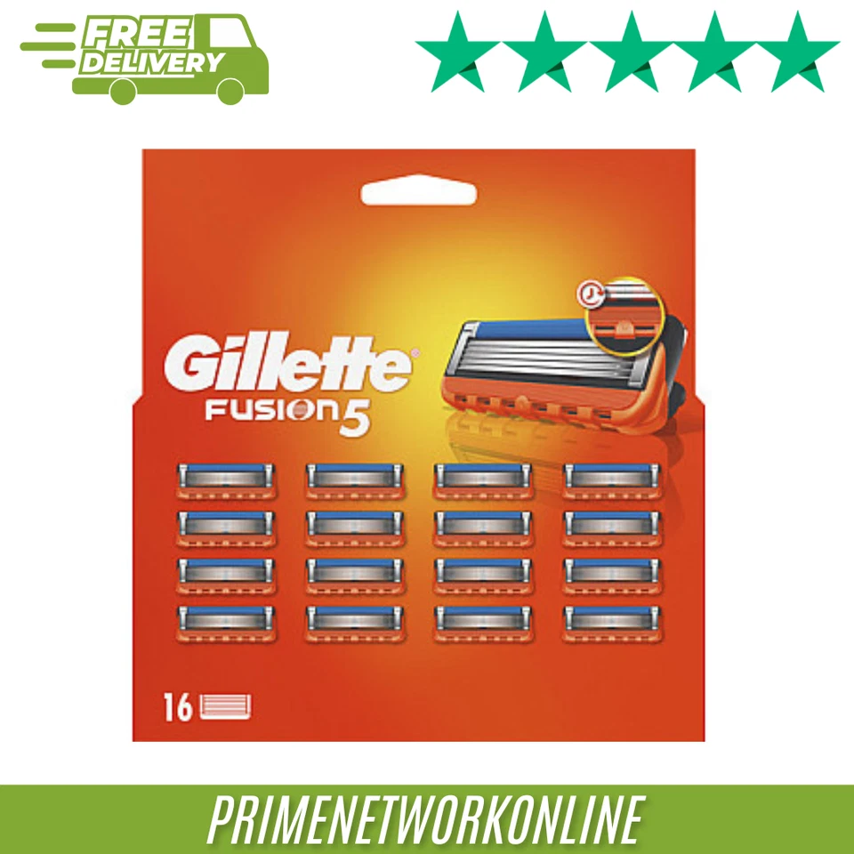 Gillette Fusion5 16 Pack Refill Cartridges 100% BRAND NEW ORIGINAL ⭐⭐⭐⭐⭐