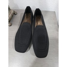 Comfortable Black Knit Loafer Flats Women Casual Walking Slip On Shoes Size 6.5