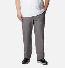 Columbia Flex ROC Pants Men's Gray Cotton Blend Omni-Shade Straight Leg JAX4