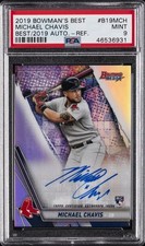 2019 BOWMAN'S BEST BEST OF 2019 AUTOS REFRACTOR MICHAEL CHAVIS PSA 9 AUTO