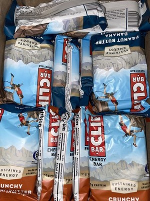 100 Ct Clif Bar Lot , Crunchy Peanut And Banana Butter Free Shipping!