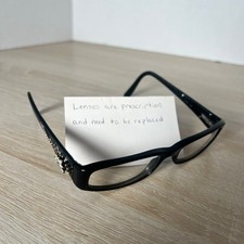 Bvlgari 4021-B 501 RARE Eyeglasses Black Swarovski Crystals 50-16-135 Italy