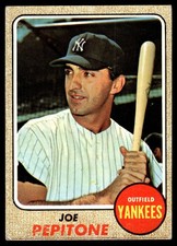 1968 Topps #195 Joe Pepitone New York Yankees Vintage Baseball Card