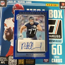 2025 Panini Donruss - Peter Skoronski Signature Series Blue /50 #SS-PSI Titans