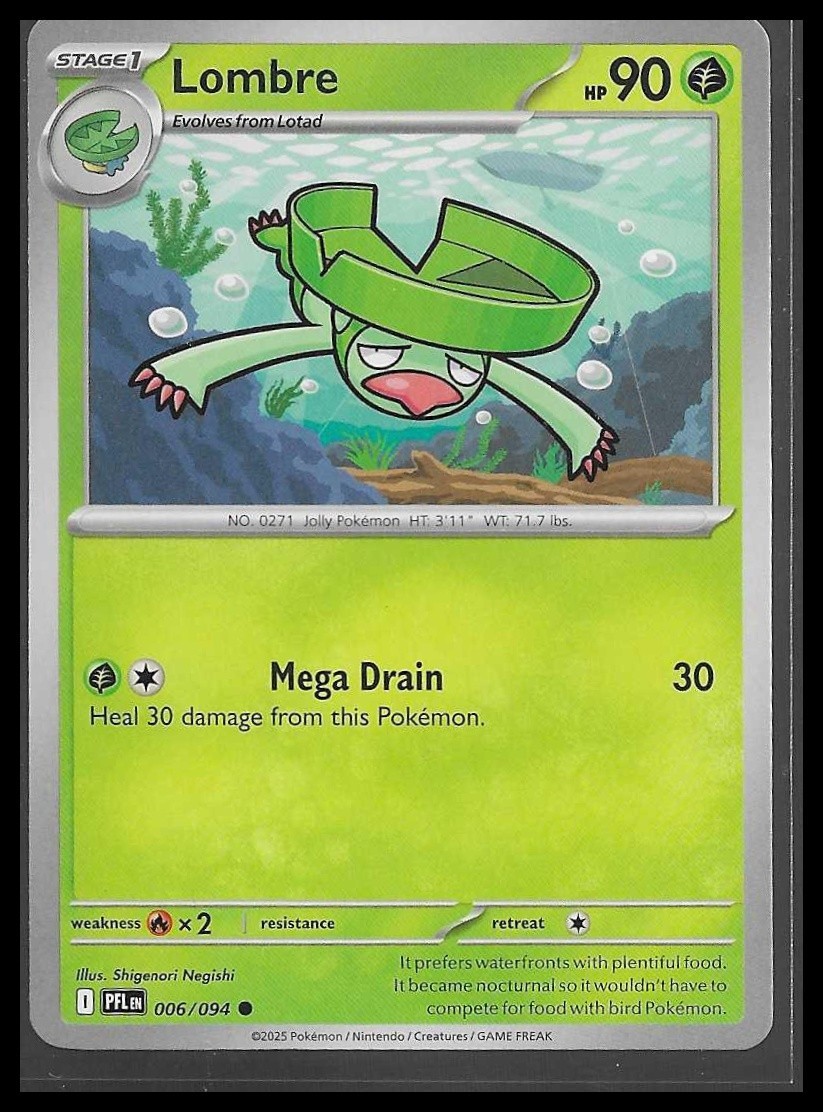 Lombre 006/094 Common ME02: Phantasmal Flames Pokemon