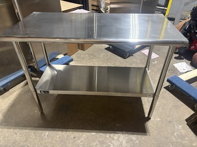TRINITY Stainless Steel Straight Commercial Work Table with Undershelf