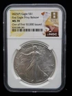 2025(P)  American Silver Eagle - NGC MS70 - First Eagle Privy Mark  (BT1471)