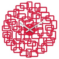 The Helix Decorative Wall Clock Red - Infinity Instruments&174; on sale The Helix Decorative Wall Clock Red - Infinity Instruments&174; on sale