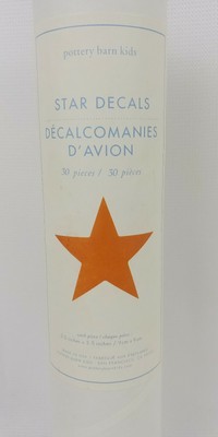 Pottery Barn Kids Orange Star Wall Decal 30 Pieces Stickers 3 5x3