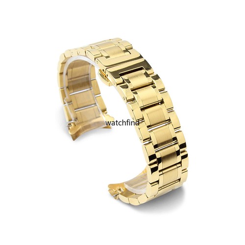 Kurven Both End Solid Edelstahl Armband Ersatz Uhrenarmband Verschluss Strap - Picture 15 of 16