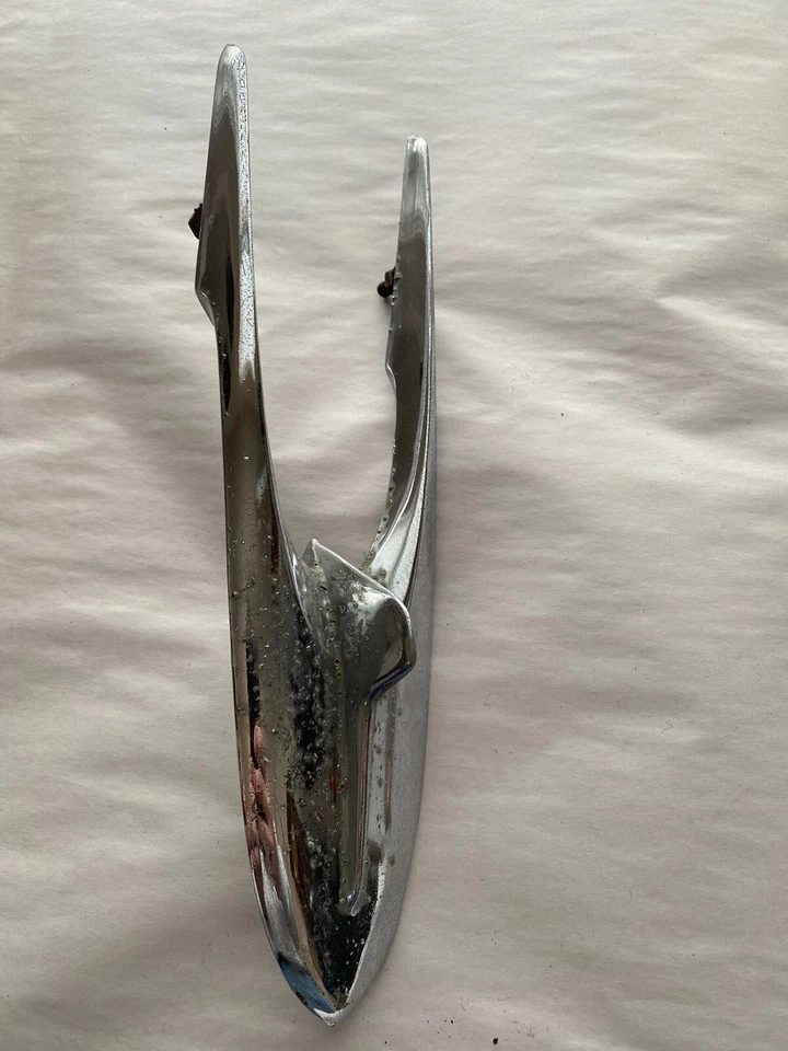 1955 1956 Desoto Fireflite Firedome Front Hood Ornament Chrome Trim Molding - Image 3 of 4