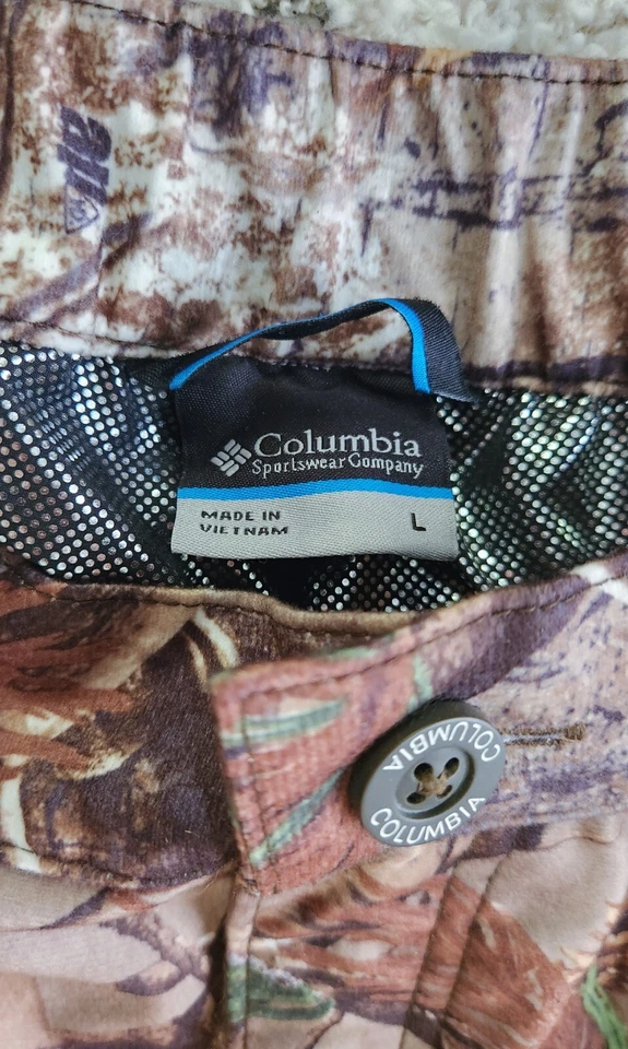 Columbia Camouflage Pants Size L PHG Omni-Heat Realtree Weather Water Proof - Image 3 of 4