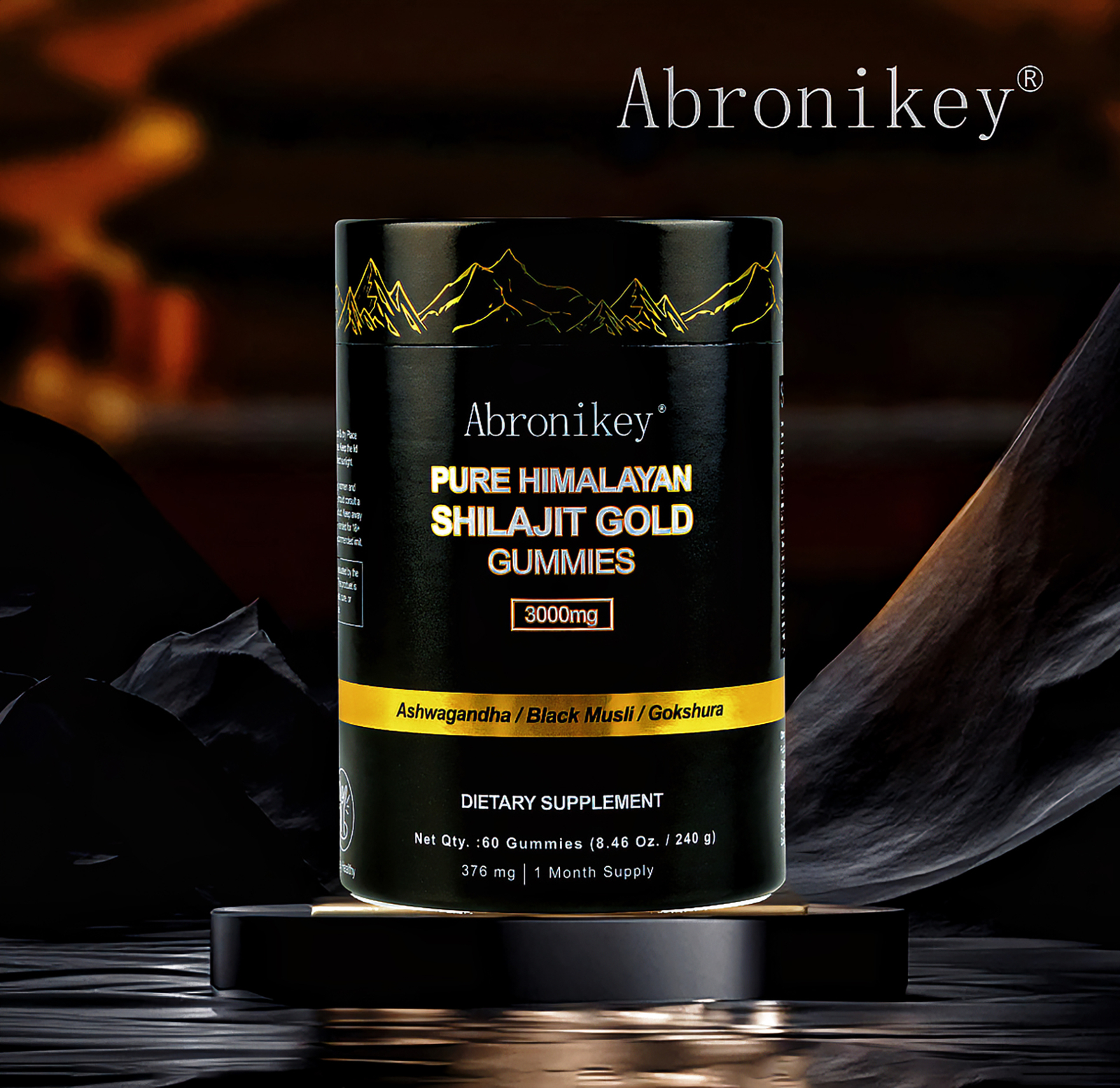 Pure Himalayan Shilajit Gummies Gold  Lab Tested No Added Sugar Ashwagandha, Gok