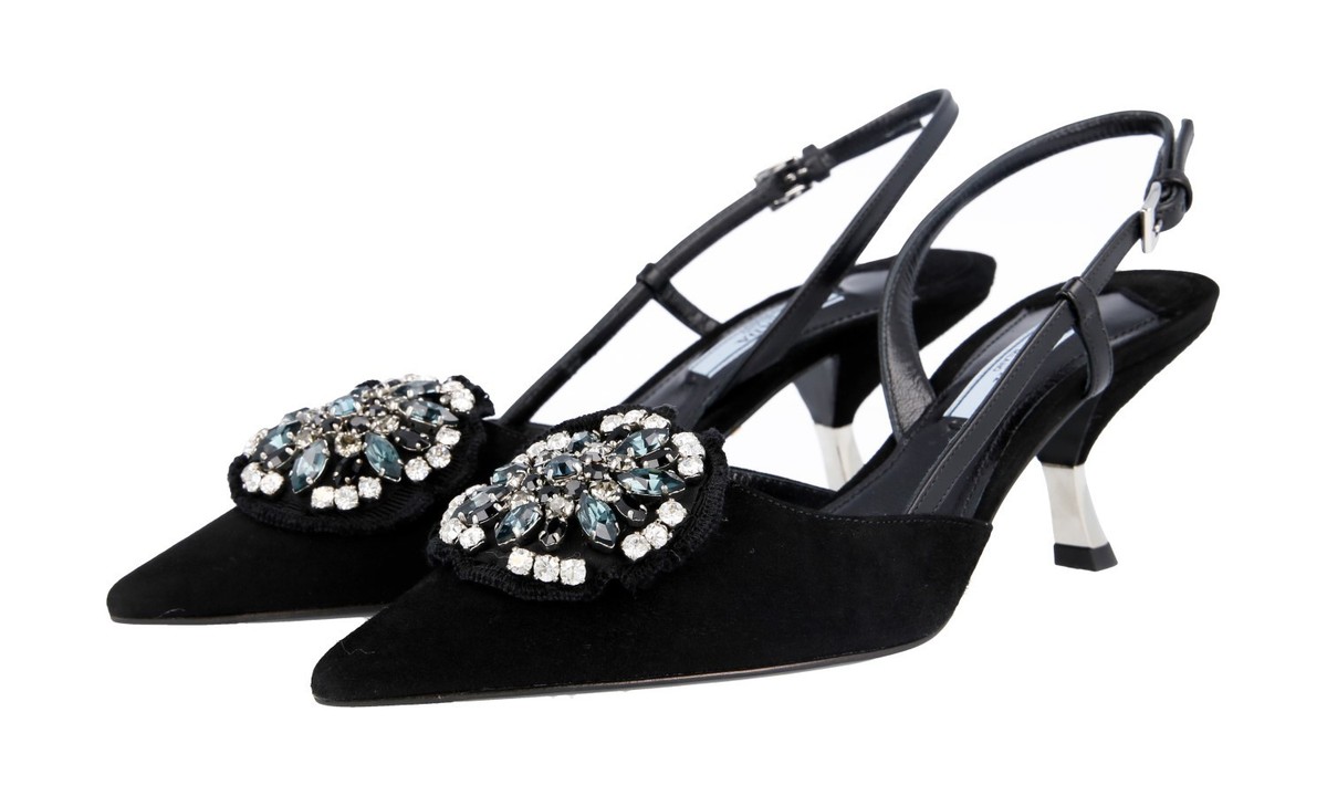 Slingback Shoes Modells Sneakers LUXURY PRADA SLINGBACK SWAROVSKI