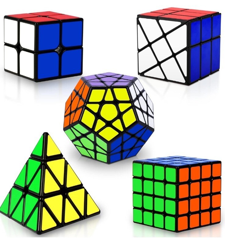 Coolzon Speed Cube Set, Magic Cube 2x2 3x3 4x4 Pyraminx Pyramid