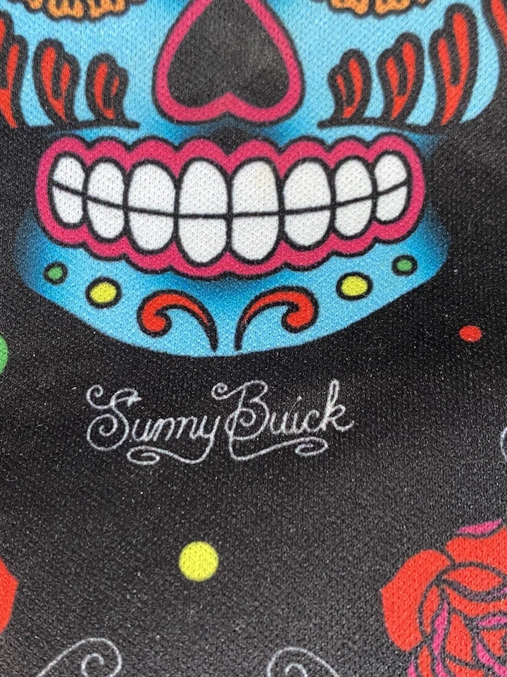 Sunny Buick Sugar Calavera Diseño Suave Estuche Anteojos con Cierre de Cremallera Foto 2 de 4