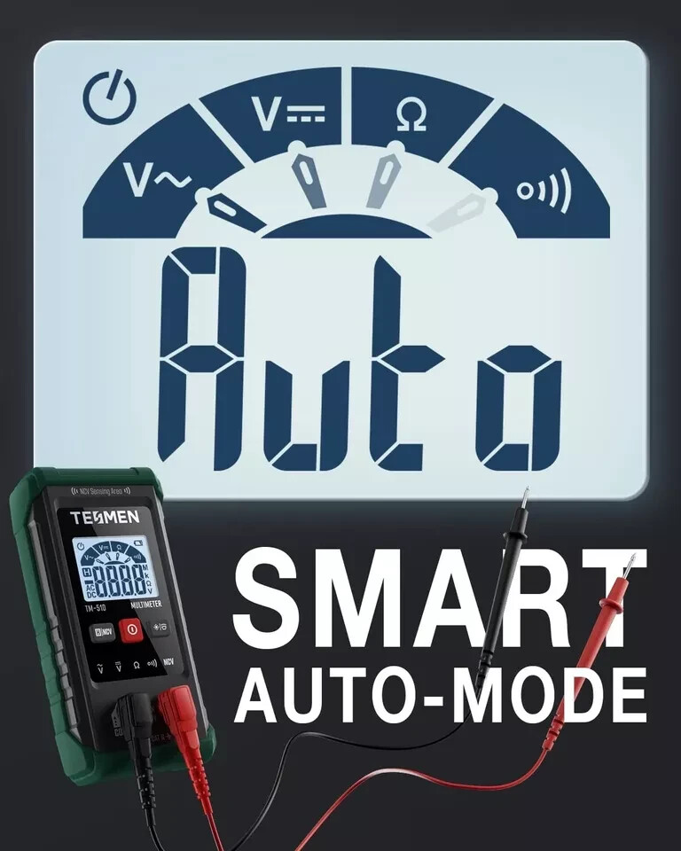 TESMEN TM-510 Digital Multimeter 4000 Counts Smart Measurement Auto Ranging