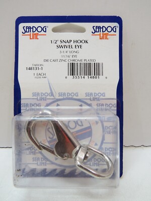 SEADOG 1/2 INCH SNAPHOOK SWIVEL EYE BOAT SAIL TUG SHIP (E2.5B431C)