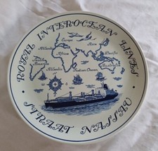 DELFT - Royal Interocean Lines Straat Nassau Dutch Shipping  Plate Holland