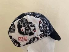 Rock Band   White & Black  Cycling Cap Handmade in USA
